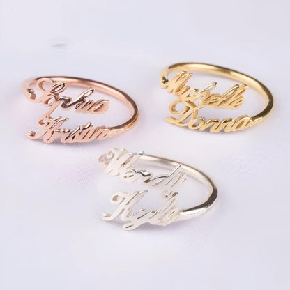 Double Name Ring - Personalized