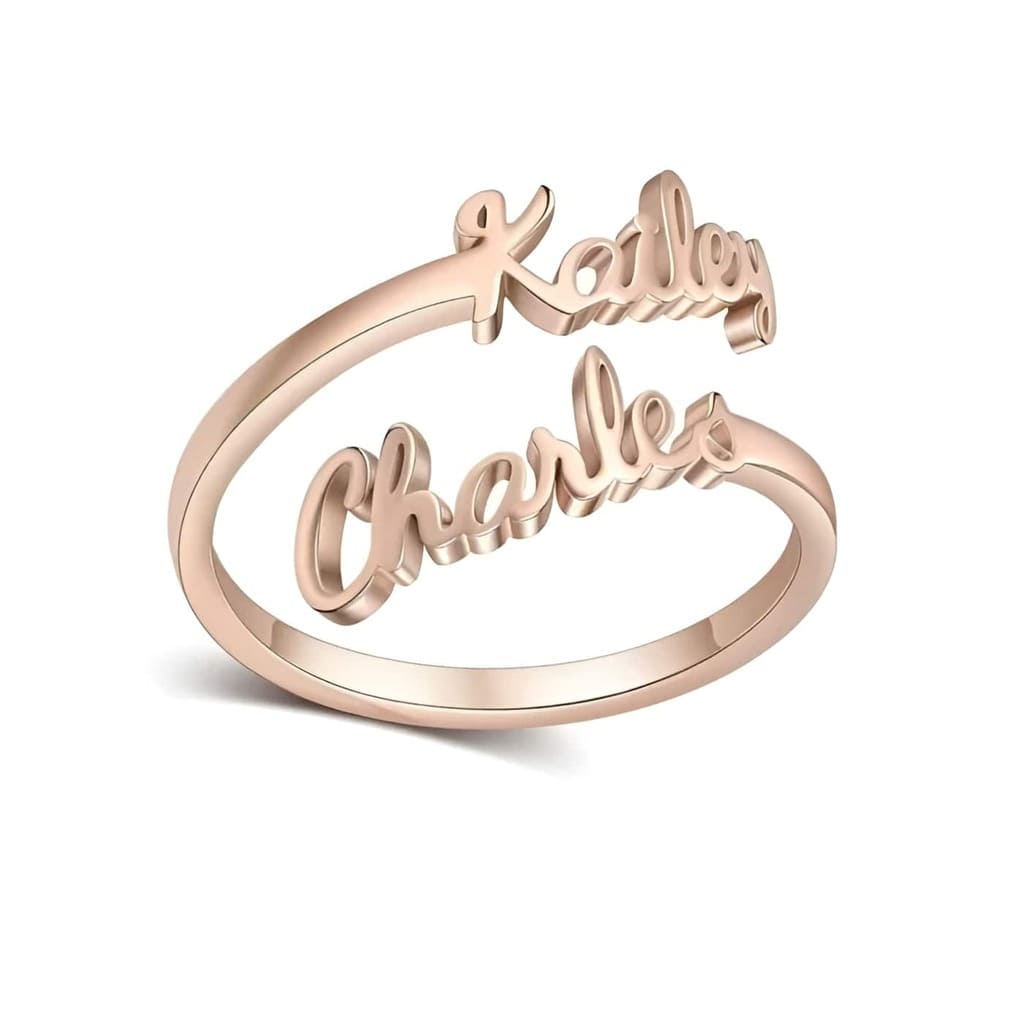 Anillo con Doble Nombre - Personalizado