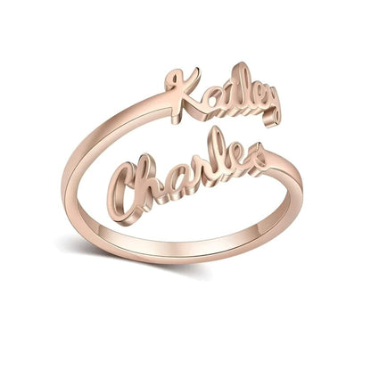 Double Name Ring - Personalized