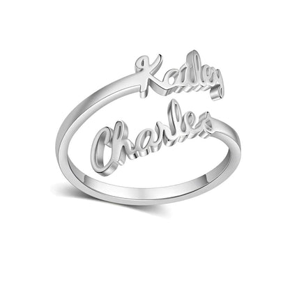 Anillo con Doble Nombre - Personalizado